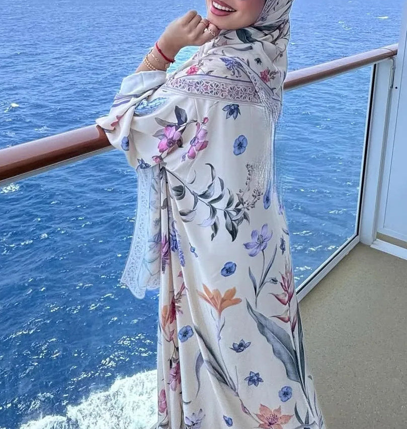 Saima Floral Abaya & Hijab- SOLD OUT