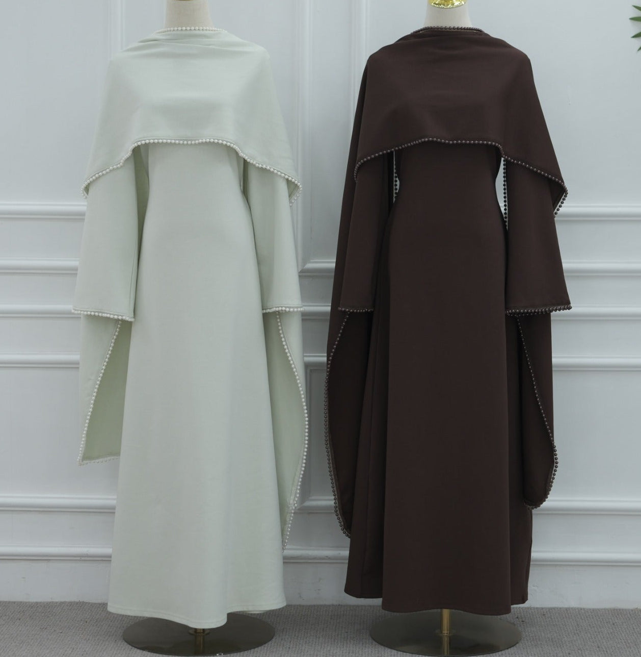 Yazira Pearl Cape Dress