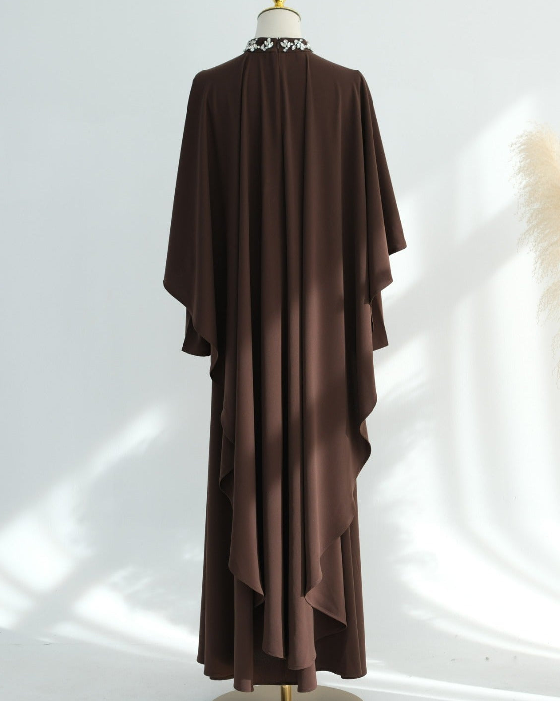 Zaibah Beaded Cape Dress