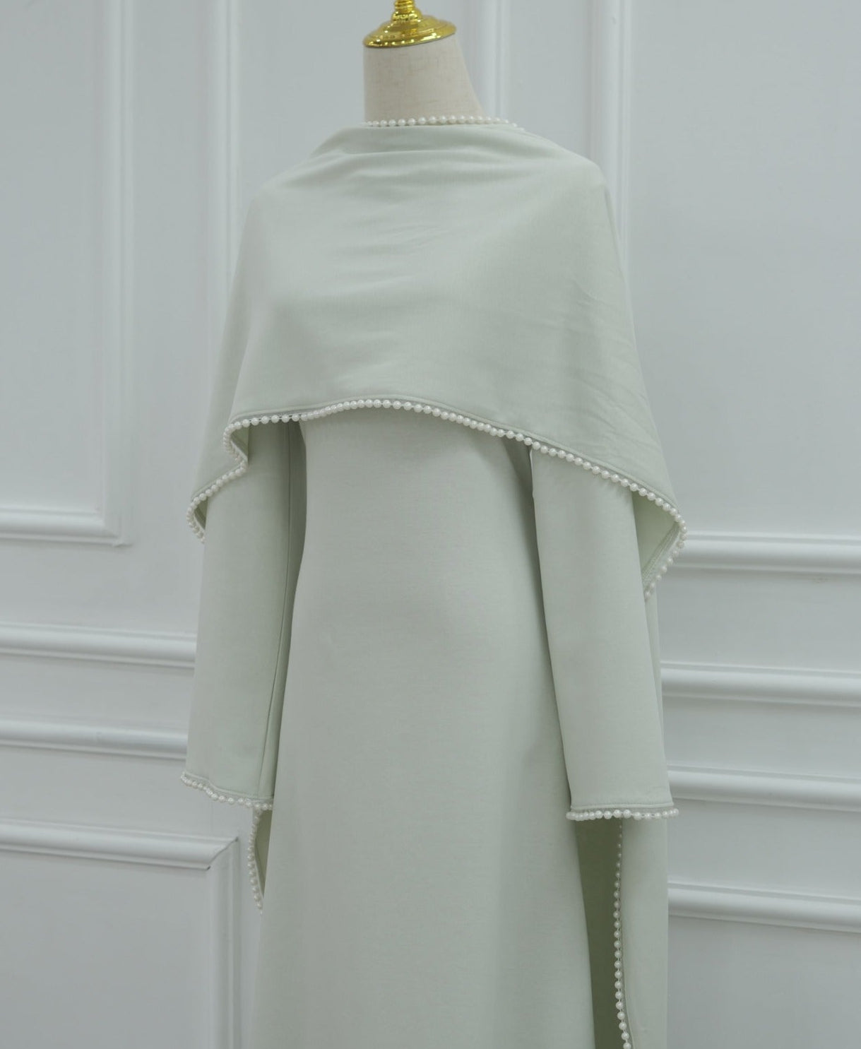 Yazira Pearl Cape Dress
