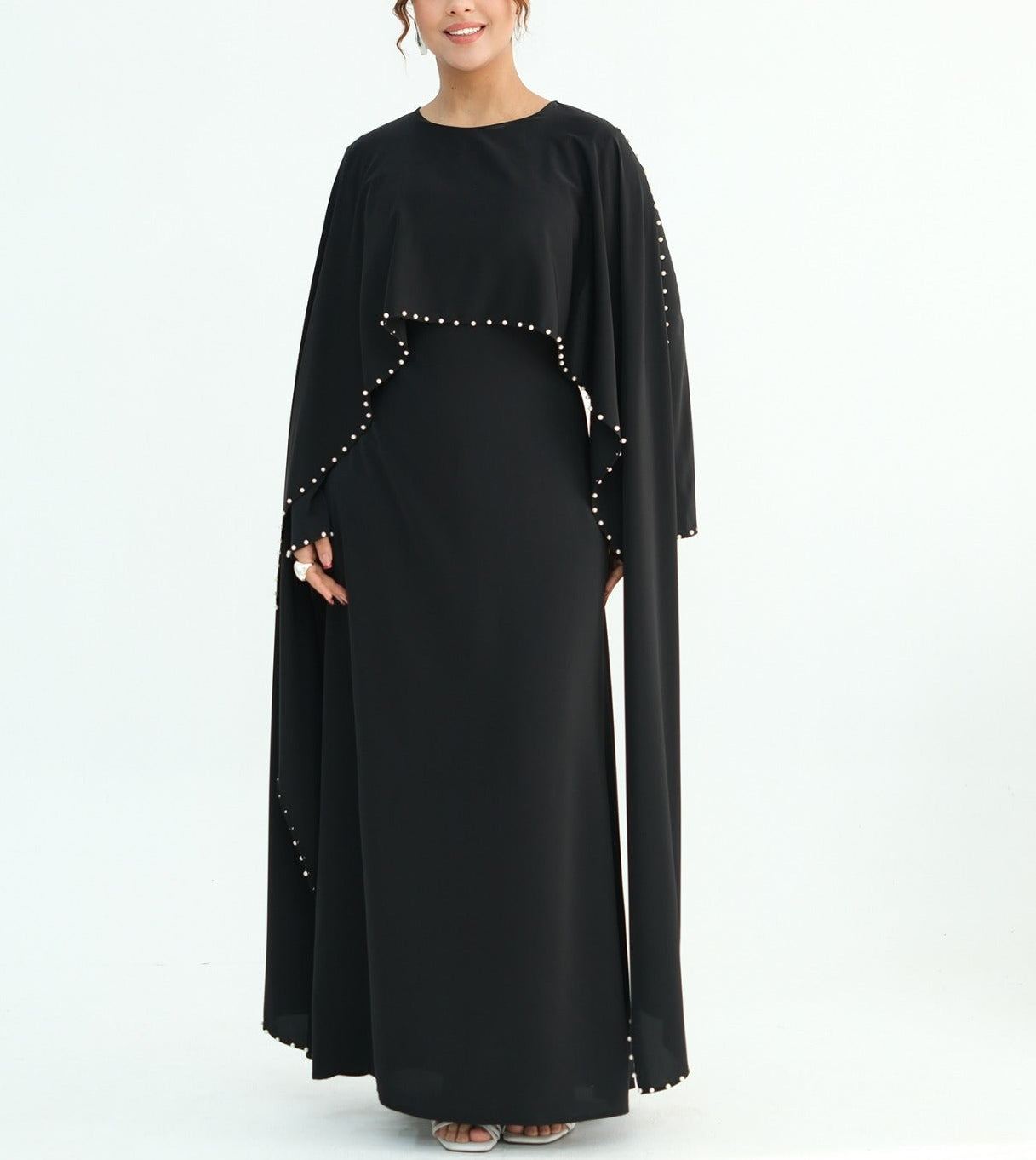 Zamina Pearl Dress-Nida Material