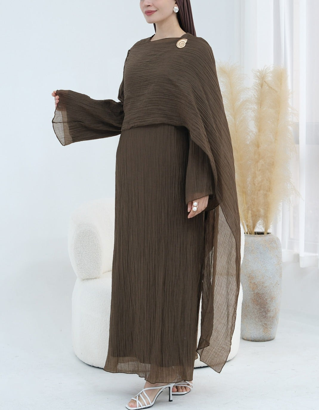 Elara Pleated Maxi Dress