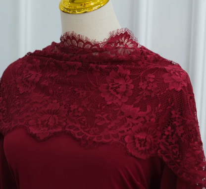 Sia-Lace Cape Abaya