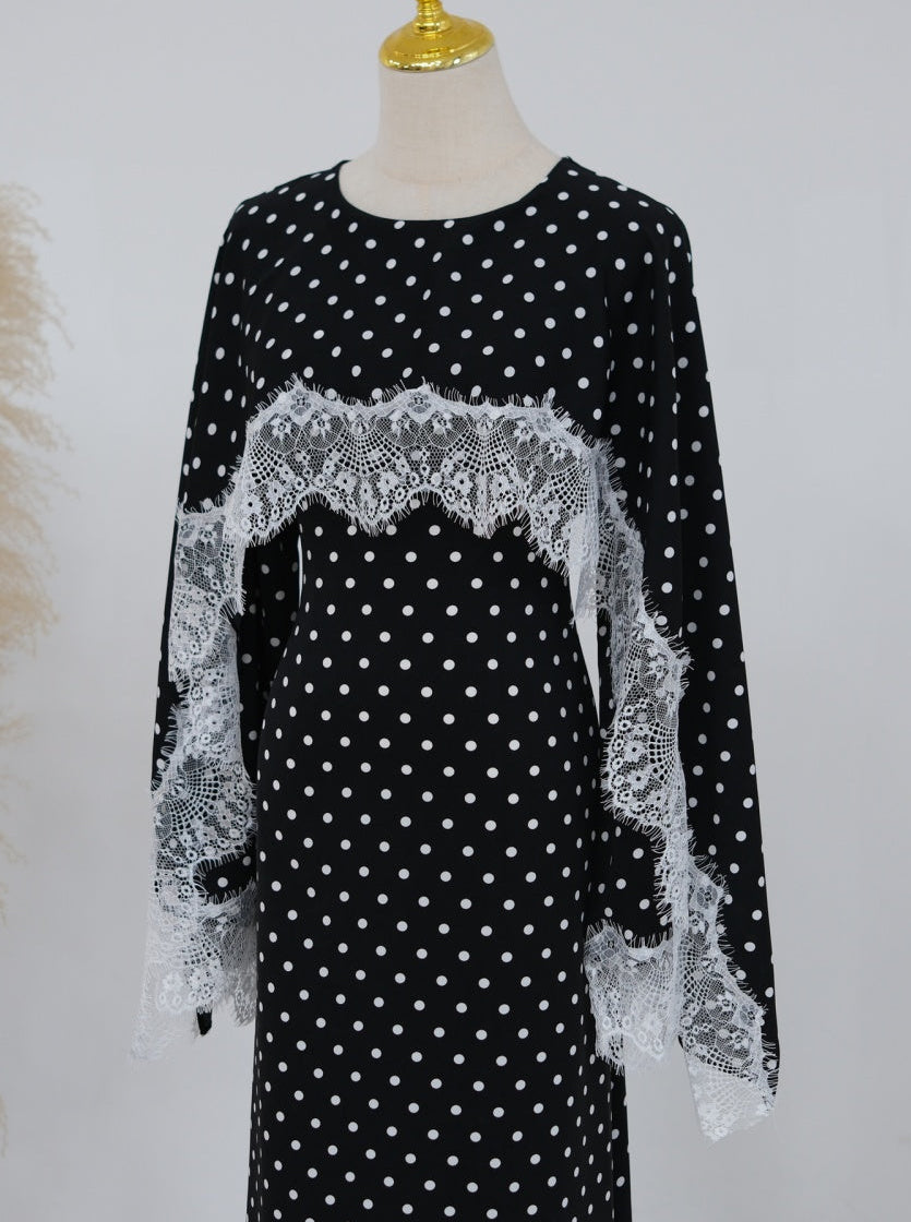 Haani Lace Satin Dress