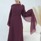 Elara Pleated Maxi Dress
