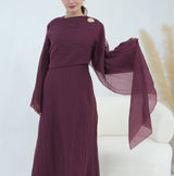 Elara Pleated Maxi Dress