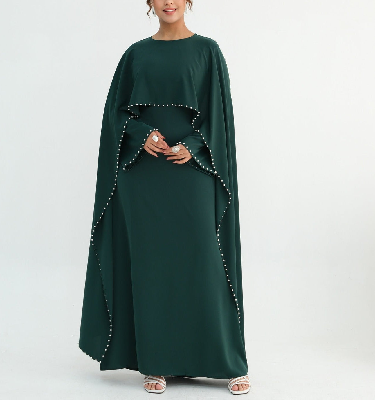 Zamina Pearl Dress-Nida Material