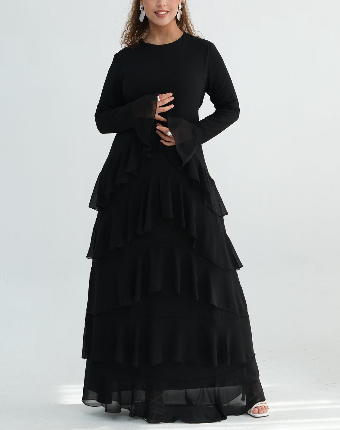 Tiered Ruffle Maxi Dress