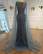 Aamira Embellished Cape Gown