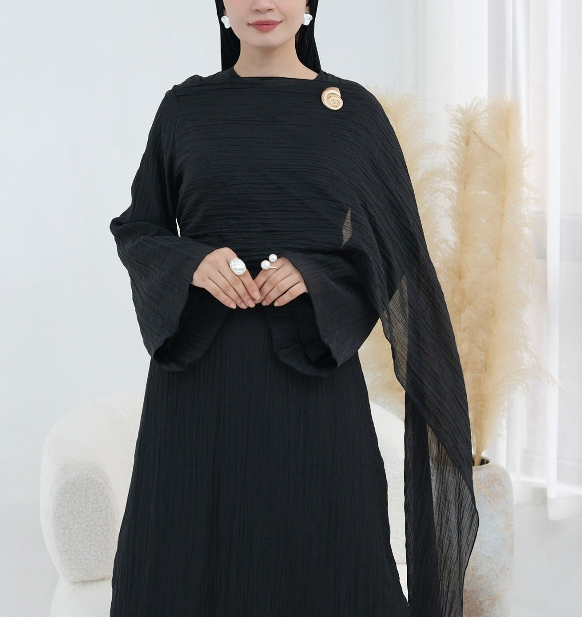 Elara Pleated Maxi Dress