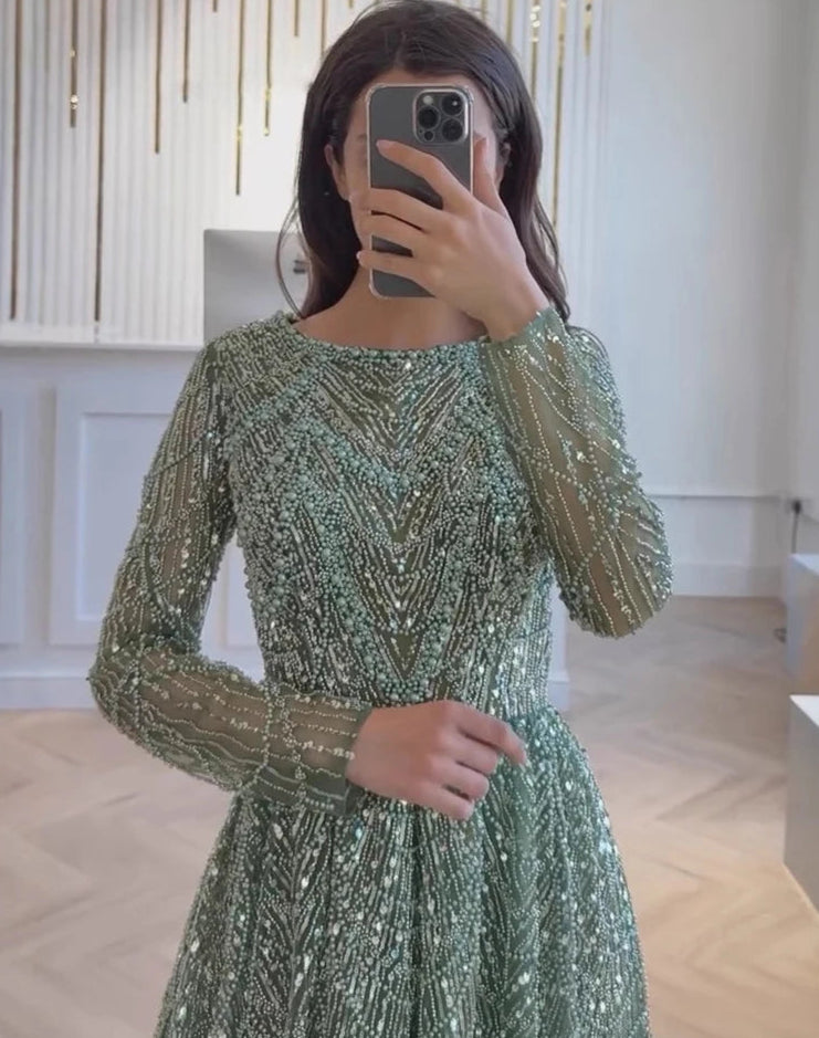 Aarya Beaded Flare Gown