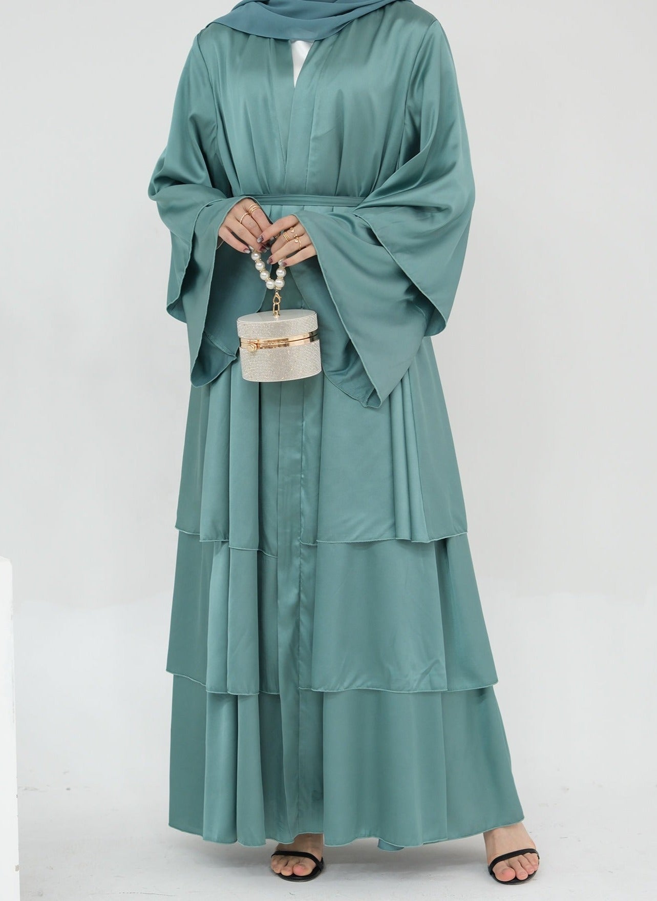 Ines Satin Layered Abaya