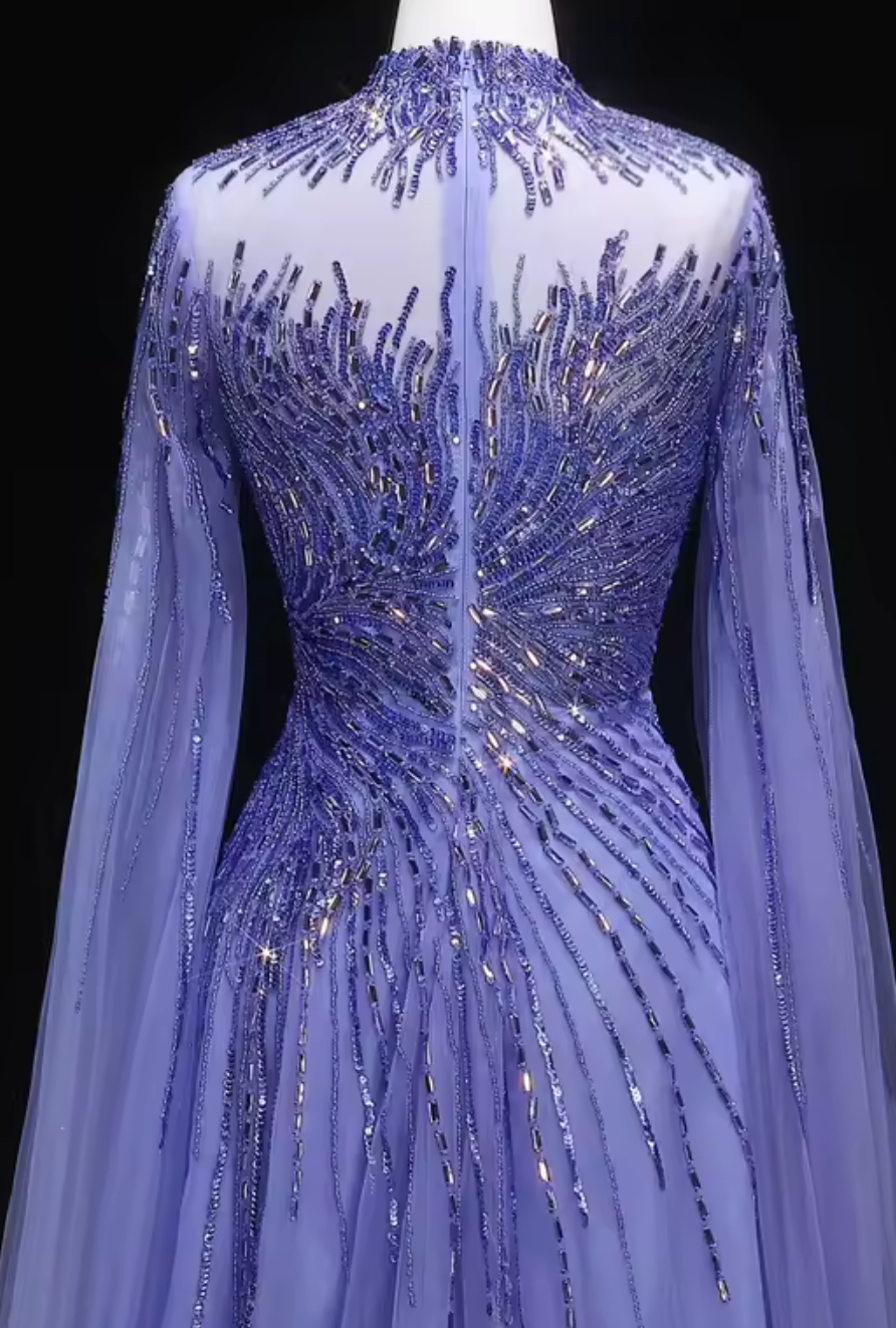 Aliyah Tulle Cape Gown