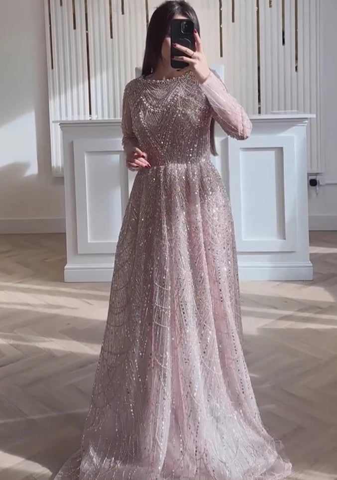 Aarya Beaded Flare Gown