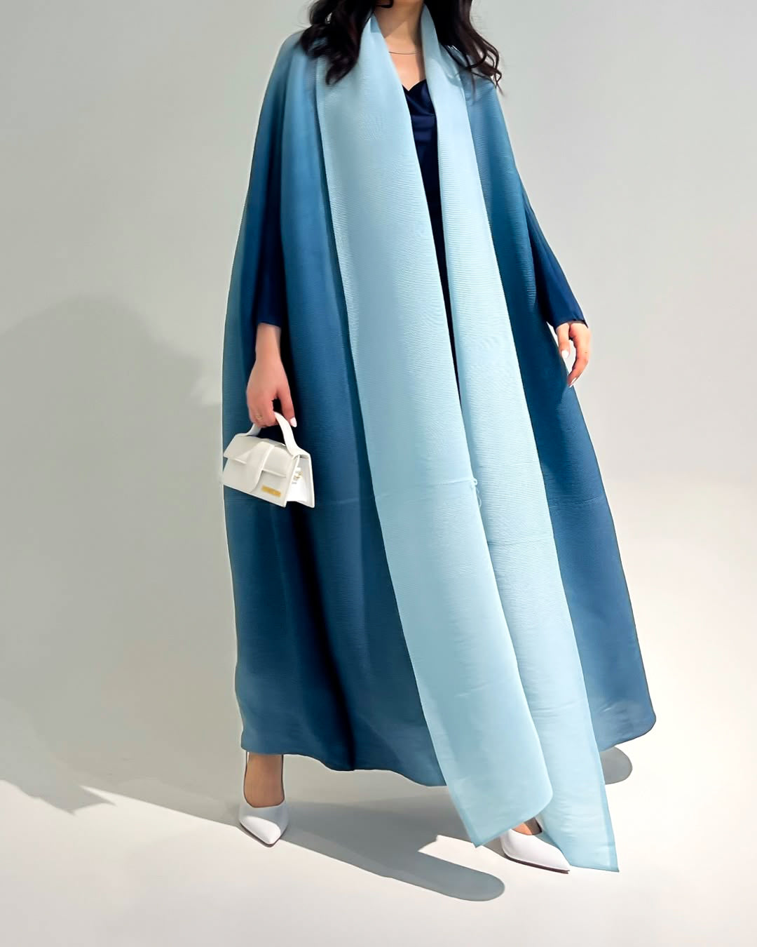 Azuri Two Toned Pleated Abaya
