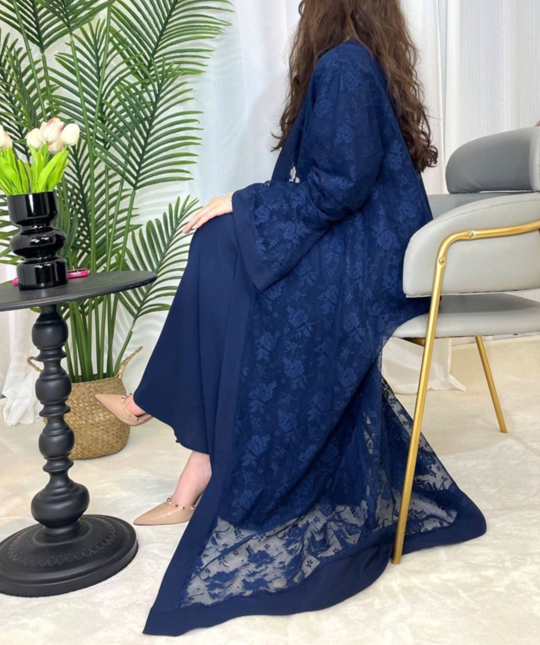 Sareen Lace Abaya Set