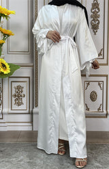 Maaya Satin Tie Abaya