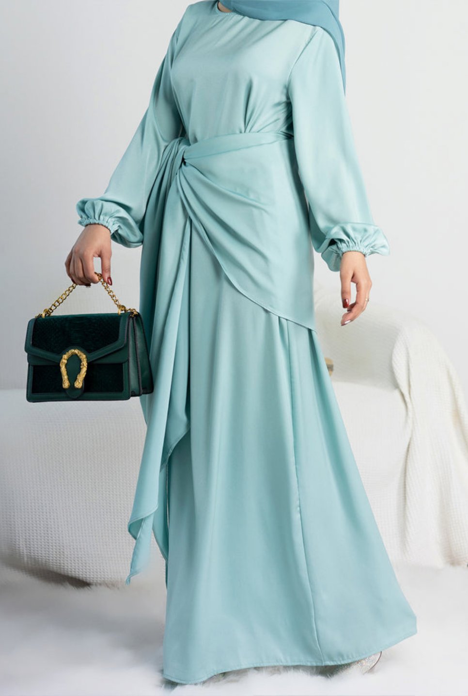 Ayla Satin Wrap Set