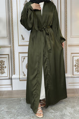 Maaya Satin Tie Abaya