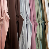 Maaya Satin Tie Abaya