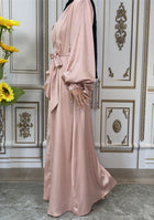 Maaya Satin Tie Abaya