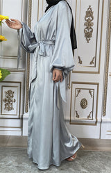 Maaya Satin Tie Abaya