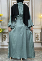 Maaya Satin Tie Abaya