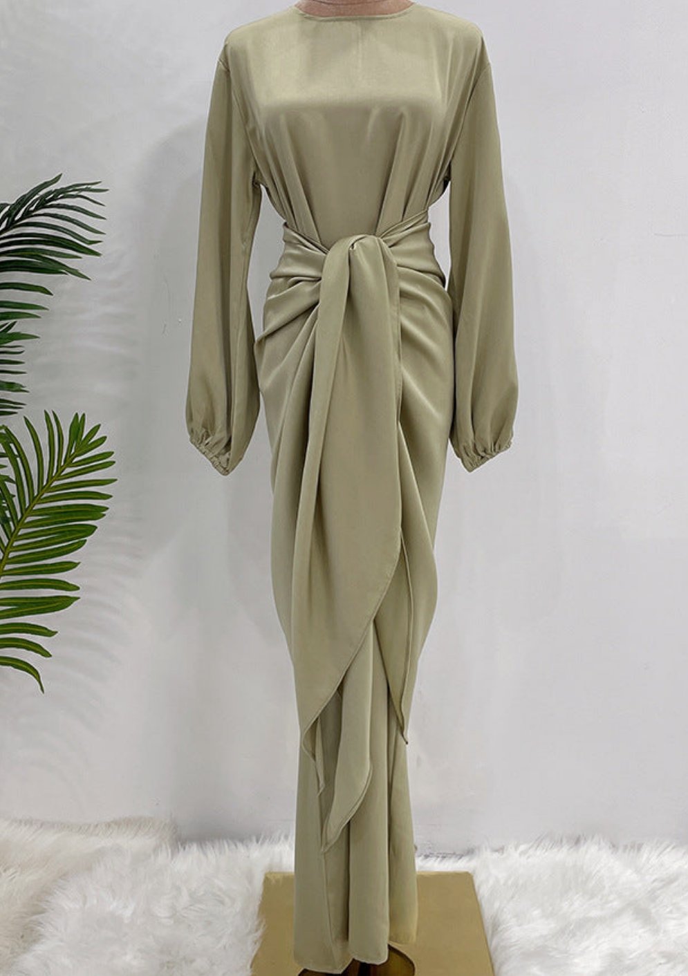 Ayla Satin Wrap Set
