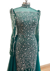 Amayra Mermaid Gown-Emerald Green