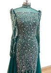 Amayra Mermaid Gown-Emerald Green