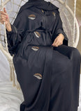 HAANI- Beaded Button Down Abaya