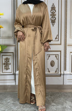 Maaya Satin Tie Abaya