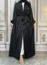 Maaya Satin Tie Abaya