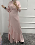 Eloise Satin Wrap Dress