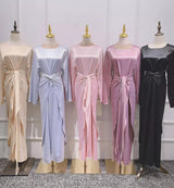 Leena Satin Abaya Set