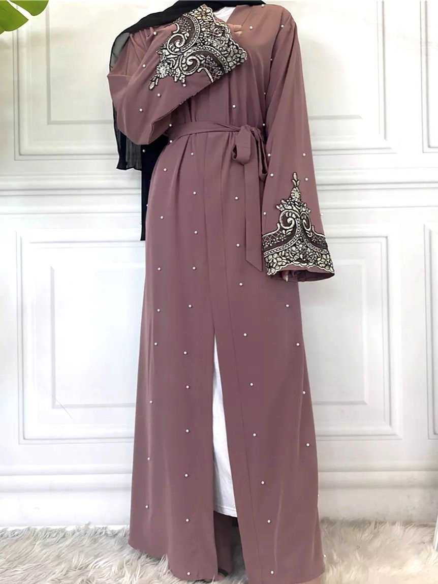 Hareem Pearl Abaya- Muave