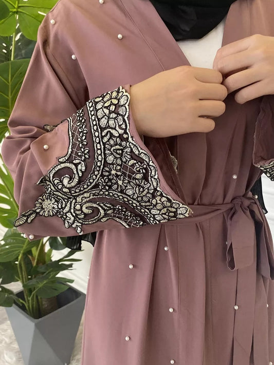 Hareem Pearl Abaya- Muave