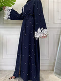 Aleeha Pearl Abaya-Navy Blue