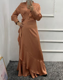 Eloise Satin Wrap Dress