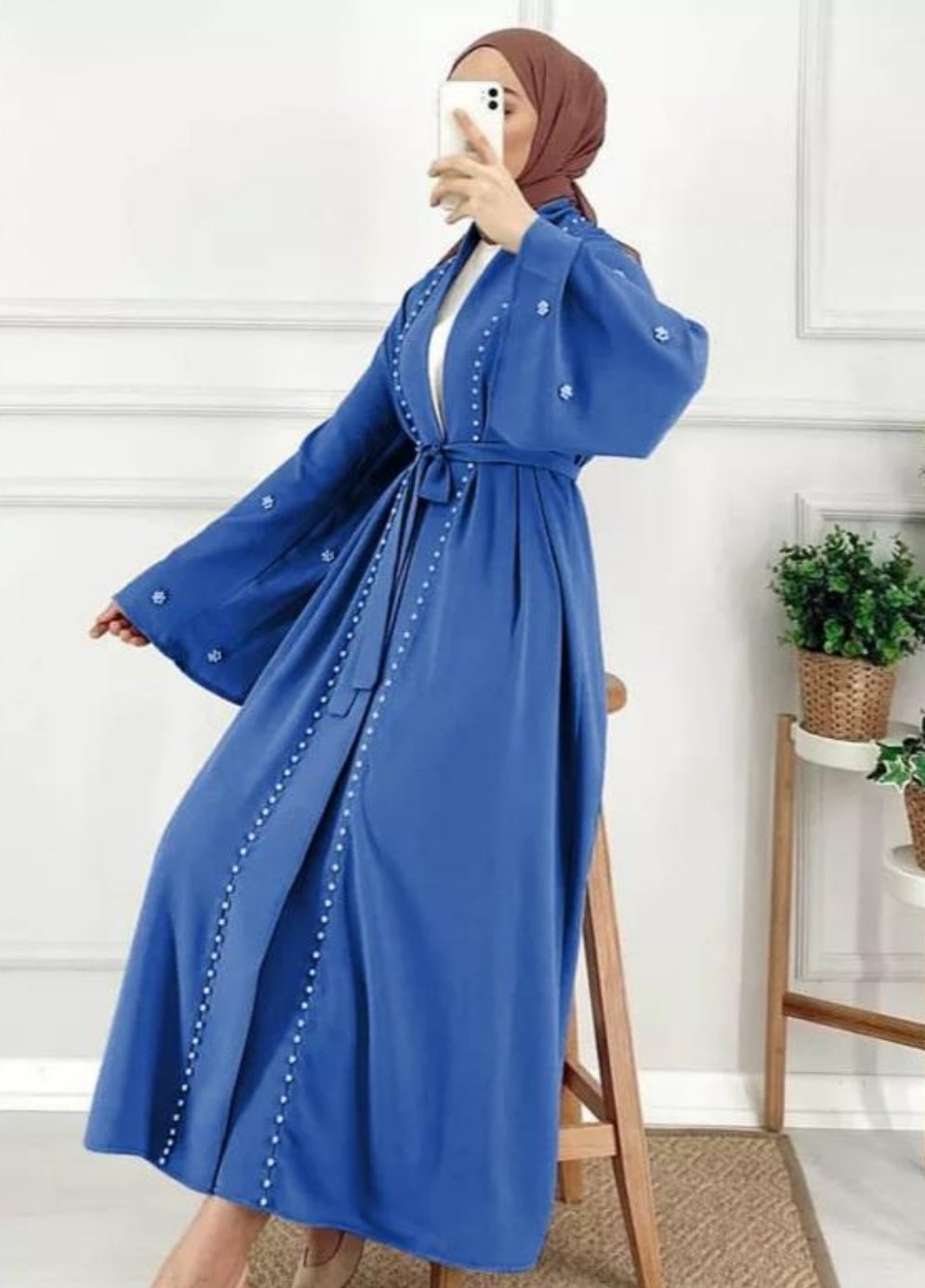 Pearl Embellished Abaya