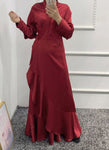 Eloise Satin Wrap Dress