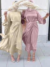 Leena Satin Abaya Set