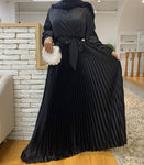 Freya Pleated Satin Dress