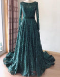 Liza Sequin Bridal Gown-Emerald Green