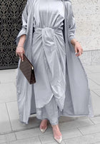 Leena Satin Abaya Set