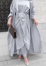 Leena Satin Abaya Set