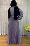 Freya Pleated Satin Dress