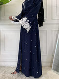 Aleeha Pearl Abaya-Navy Blue