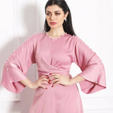 Eliana Satin Wrap Dress