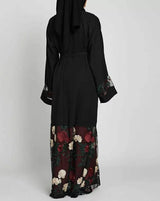Ridaa-Floral Lace Abaya